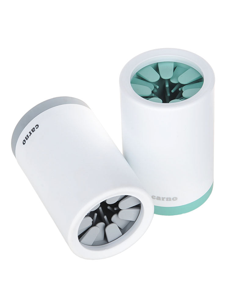 Paw cleaner cup with soft bristles in dog grooming set