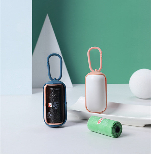 Poop bag dispenser in dog walk kit
