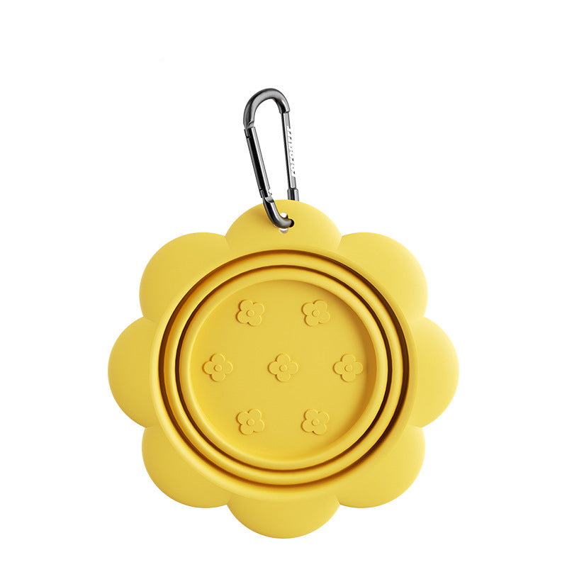 Collapsible travel bowl in dog walk kit