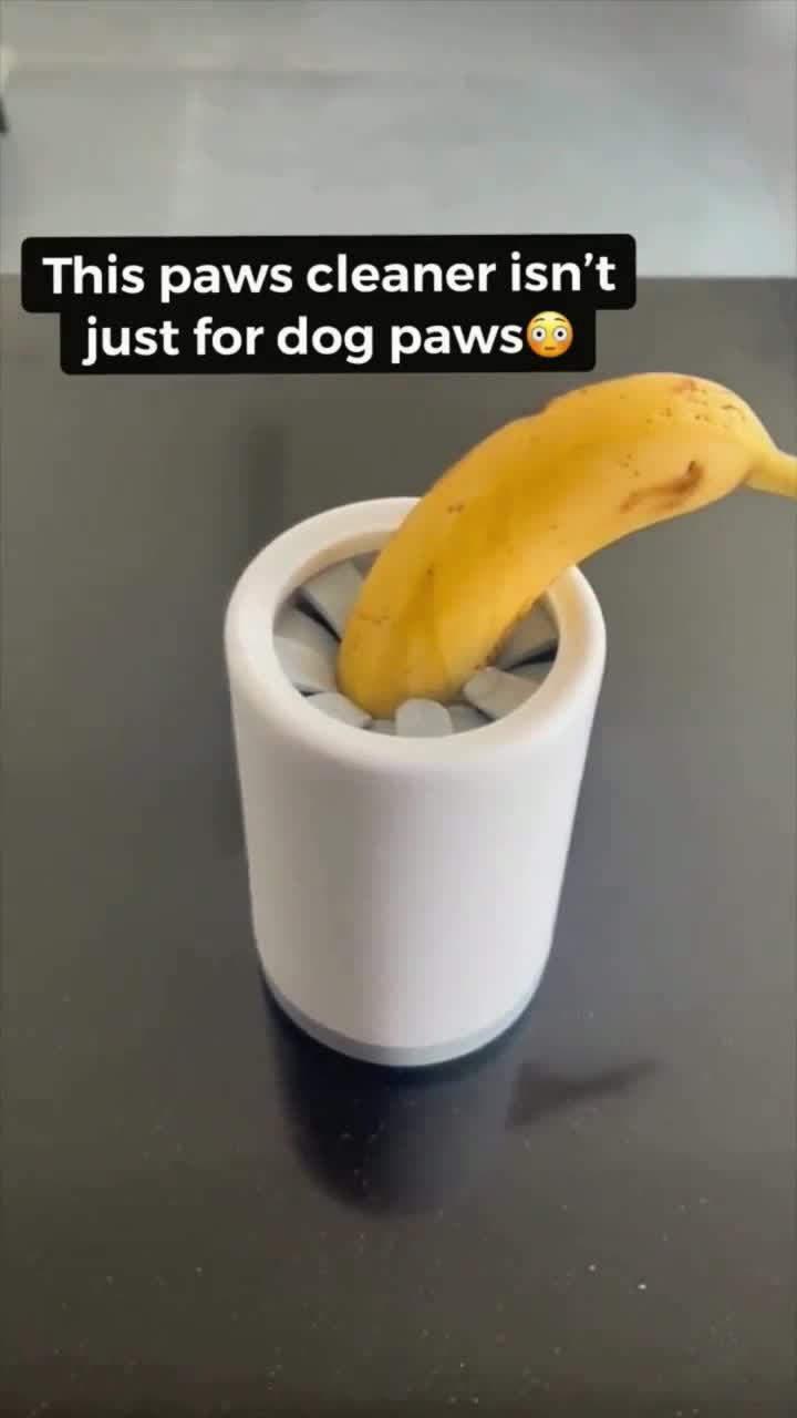 Paw cleaner cup in dog grooming set