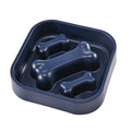 Blue bone maze slow feeder dog bowl